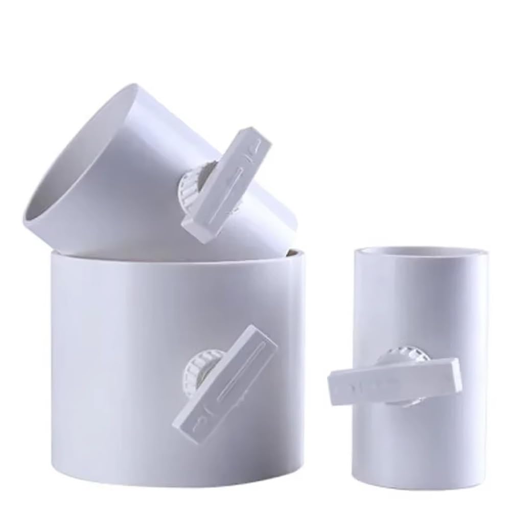 Valvola di regolazione del volume del gas for tubi in PVC da 1 pezzo - Valvola di ritegno con interruttore rotondo manuale regolabile for il controllo del flusso d'aria nei sistemi HVAC(200mm)