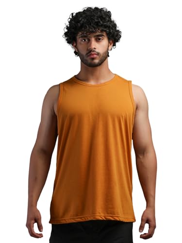 Image of CHKOKKO Sleeveless T Shirts Gym Vest for Men Workout Solid Premium Cotton Blend Tank Top for Man Running Vest Sando Gym Wear Lightweight Breathable Casual Summer Wear Boys
