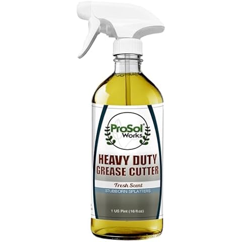 PROSOL WORKS Degreaser Cleaner Heavy Duty Cleaning Spray 16 oz - Kitchen Cleaner for Stubborn Splatters, Stove Top, Grill, Drip Pans, & Oven Cleaner - Safe on All Surfaces - Fresh Scent Cover