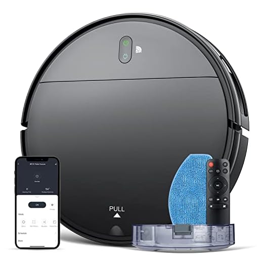 Robot Vacuum and Mop Combo, WiFi/App/Alexa, Robotic Vacuum Cleaner with Schedule, 2 in 1 Mopping Robot Vacuum with Watertank and Dustbin, Self-Charging, Slim, Ideal for Hard Floor, Pet Hair, Carpet
