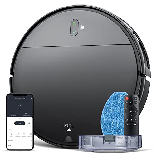 Robot Vacuum and Mop Combo, WiFi/App/Alexa, Robotic Vacuum Cleaner with Schedule, 2 in 1 Mopping Robot Vacuum with Watertank and Dustbin, Self-Charging, Slim, Ideal for Hard Floor, Pet Hair, Carpet by MAMNV - Used condition - US$94.68