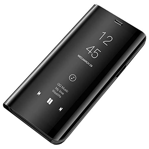 Jacyren Galaxy S10 Clear View lederen hoes cover, Galaxy S10 telefoonhoes spiegel beschermhoes flip case case, stand-functie bescherming shell etui hoes voor Samsung Galaxy S10