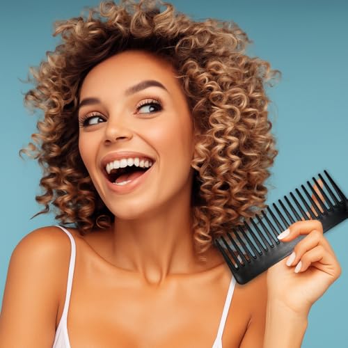 Peine desenredante de dientes anchos negro 2 unidades miniatura 2
