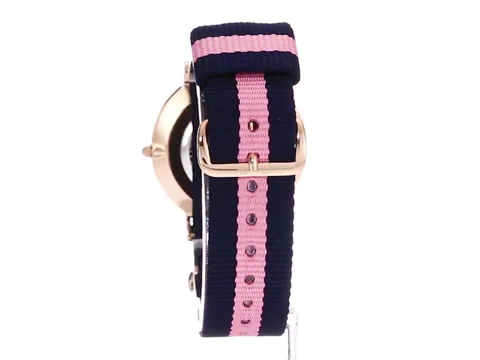 Cinturino NATO Daniel Winchester Per Orologi - Blu/Rosa/Oro Rosato, 18mm, Unisex - Foto 14