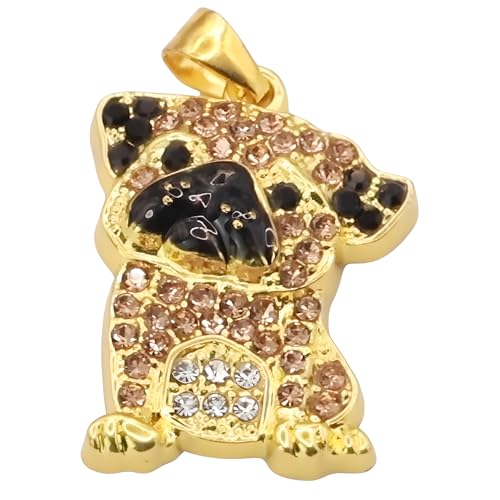 Collier carlin strass Coy B242 d'exception, fini doré et chaîne plaquée argent - 3
