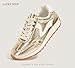 LUCKY STEP Women's Fashion Sneakers Trendy Tennis Shoes Neutral Stylish Retro Trainers Casual Running Walking Shoes(Gold,8.5 B(M) US)