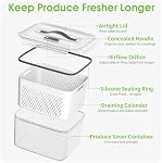 BOICHU Fruit Storage Containers for Fridge - 5 Size Berry Containers for Fridge Keep Fresh with Colanders and Vent Handle Lids, Clear Vegetable Storage Containers for Refrigerator, Lettuce Keeper