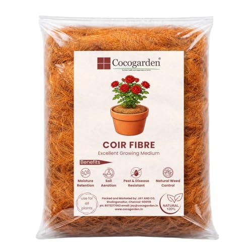 Image of Cocogarden Coconut Coir Fibre Mulch for Plants 500g | Natural Organic Coco Fiber for Moisture Retention, Bird Nesting & Home Decor