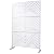 agnixnaf Outdoor & Indoor Privacy Screen Metal Privacy Screen 76" H×48" W, Freestanding Decorative Privacy Screen for Deck Balcony Patio, Outside Lawn Garden White