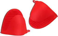 Kit 2 Luvas de Silicone Resistentes ao Calor para Cozinha Térmicas Pegadores Panela Assadeira Forno Antiderrapante Sortida Par