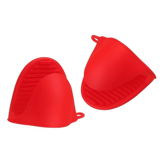 Kit 2 Luvas de Silicone Resistentes ao Calor para Cozinha Térmicas Pegadores Panela Assadeira Forno Antiderrapante Sortida Par