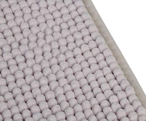 Gözze Mikrofaser Badteppich, 70 x 120 cm, Chenille, Silber, 1037-6012-070120 – Ansicht 6