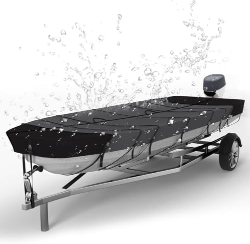 Heavy Duty 5 Layers 1200D Jon Boat Cover 14ft - 16ft With Motor - View #7