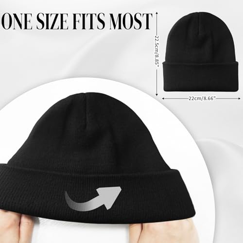 Image of PFFY Winter Beanies Hats Satin Lined Beanie Skull Cap for Women Silk Lining Soft Slouchy Warm Cuffed Hat