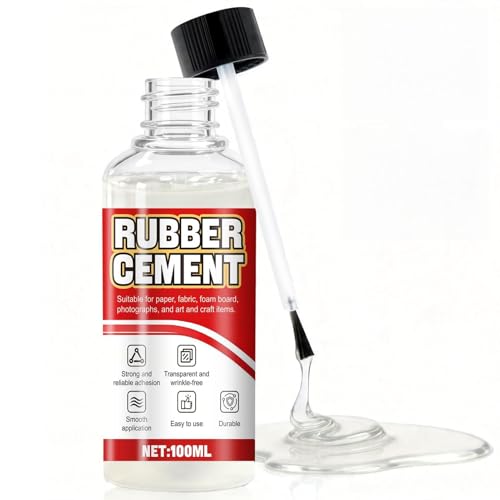 Rubber Cement Quick Drying No Bubbles Wrinkles Water Weather Resistant