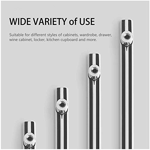 Image of Probrico 20 Pack | 5 Inch Polished Chrome Cabinet Handles, 7-9 /16 Inches Total Length Euro T Bar Handle Pulls, Stainless Steel Kitchen Cabinet Hardware Drawer Pulls