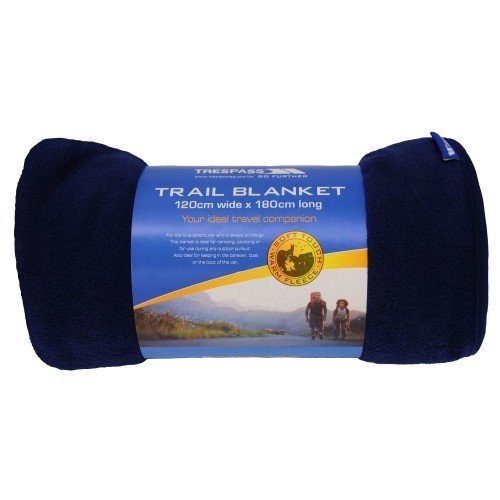 Trespass SNUGGLES weiche und warme Fleece-Decke 120cm x 180cm, Charcoal