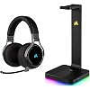 Corsair Virtuoso RGB Wireless High-Fidelity Gaming Headset (Slipstream Technologie, 7.1 Surround Sound) Carbon & ST100…