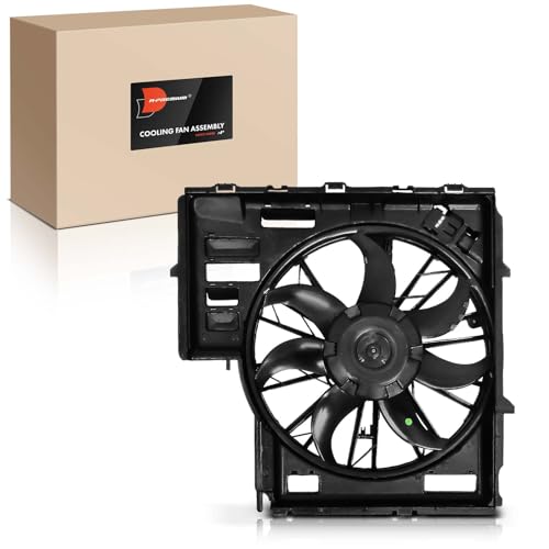 A-Premium Engine Radiator Cooling Fan Assembly with Brushless Motor Compatible with Select BMW Models - E53 Series X5 2004 2005 2006, 4.4L 4.8L - Replace# 17427521767