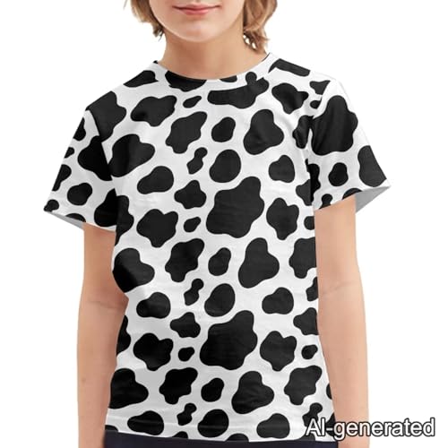 Image of Renewold Kids Novelty T-Shirt for Girls Boys Short Sleeve Crewneck Summer Tee Soft Breathable Graphic Shirt for Age 2-16