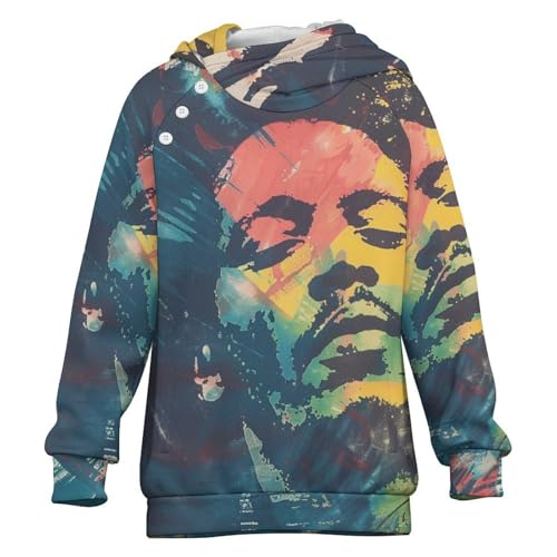 Rasta Tie DyeChildren's Raglan Sleeve Hoodie, Suitable for Home And Outdoor Use14-15Y