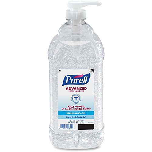 Gojo 962504 Hand Sanitizer, Pump Bottle, Kills 99.99 Germs, 2L