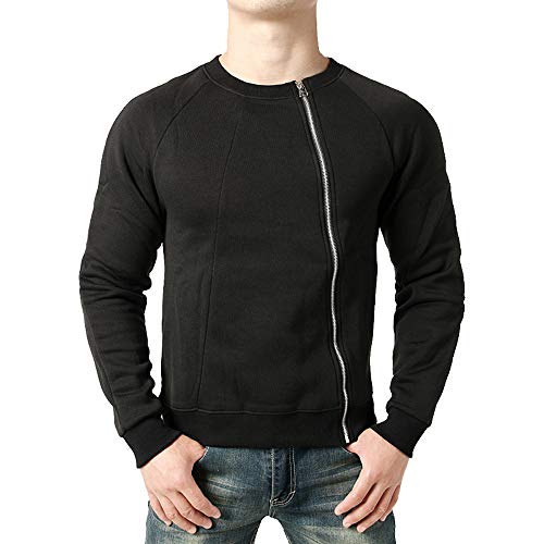 Preisvergleich Produktbild Hanomes Herren Pullover,Mode Herren Herbst Winter Einfarbig Sweatshirt Casual Reißverschluss Pullover Rundhals Tops T-Shirt