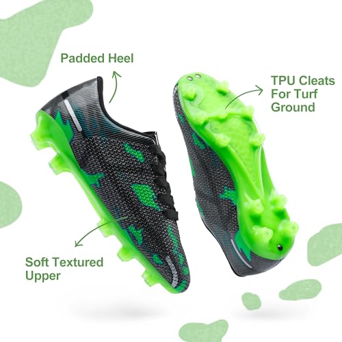 DREAM PAIRS Boys Girls Soccer Cleats Kids Football Shoes for Little/Big Kid4