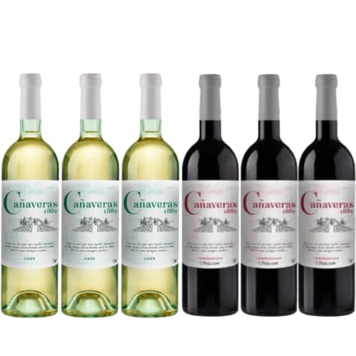Bodegas Cañaveras Selección 1889 - Lote de 6 botellas Vino de la Tierra de Castilla- Pack 6 x 750 ml