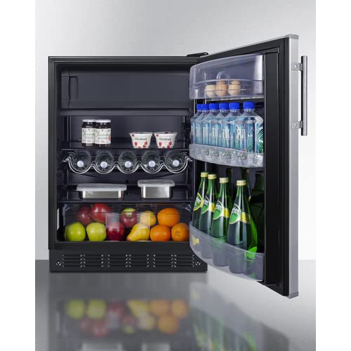 Summit Appliance CT66BK2SS 24 Inch Wide Under Counter Refrigerator-Freezer 4.9 Cu.Ft. Made In Europe thumb #1