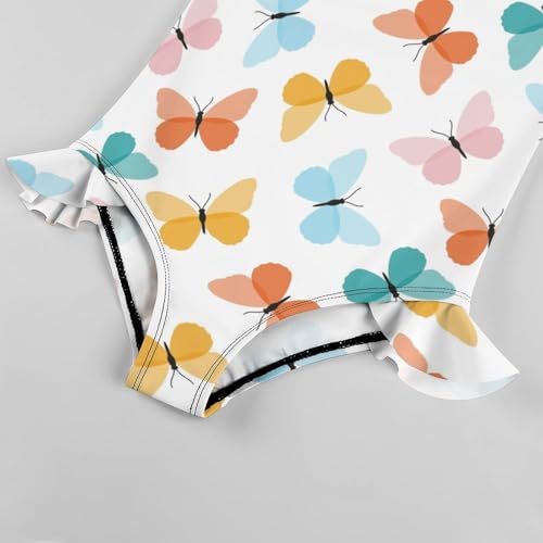 Image of Girls One Piece Swimsuit Lovely Cute Animals Ruffles Swimwear Bathing Suits 3-12 Years