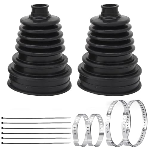 2 Stück Achsmanschetten Antriebswellenmanschetten Zum Kleben Mit Klemmen Faltenbalg Für Gelenkwelle Und Antriebswelle Schwarz Silikon Manschetten Set Inklusive Kabelbinder