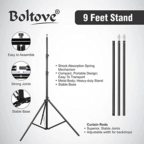 Image of Green Screen Backdrop with Stand, 8FT X 12FT Thick Wide Green Screen Backdrop with 9 FT x 9 FT Wide Photo Backdrop Stand, Photo Backdrop Stand Kit Include Carry Bag