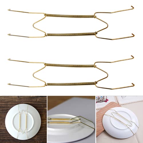 MOVKZACV 8 10 12 14 16 Pollici Appendini Piastra per Pareti Appendini Piastra In Acciaio Inox Compatibile Piatti Decorativi Ganci Piatto Diaplay Holder, Ganci Da Parete