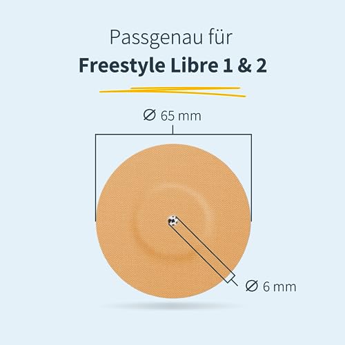 MySweetStitch, 25 x Freestyle Libre 1 & 2 Round Patches with Ventilation Hole, Overpatch diameter 65mm, Waterproof - Image 4