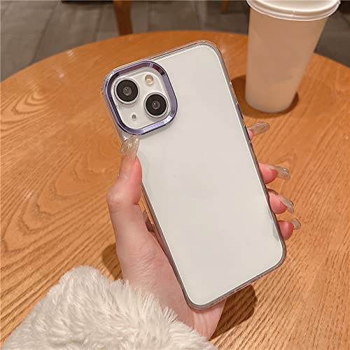 Coque acrylique pour iPhone 11 Pro Max violette avec contour d'objectif coloré