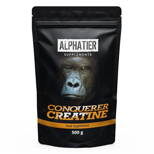 Alphatier Creatin Monohydrat 500g - Kreatin Pulver - 99,99% rein - hochdosiert, ultrafein, vegan, neutral - Creatine Powder Mesh 200 ohne Geschmack