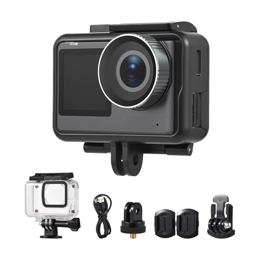 HVSYVVSRL Cámara De Acción Activa Mini 4K Ultra 20MP Impermeable Anti-vibración Pantalla Dual Transmisión En Vivo Funda Alta ResolucióN(with 32GB Card)