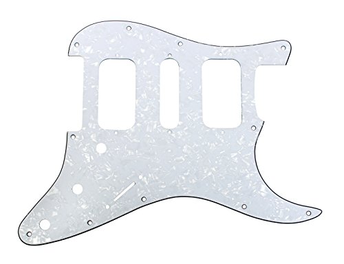 920D Strat 3 Ply Hsh Pickguard Fender Stratocaster Cnc Cut, White Pearl (759681084303)