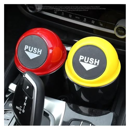 Cubo de basura para coche amarillo con estuche protector de polvo 3