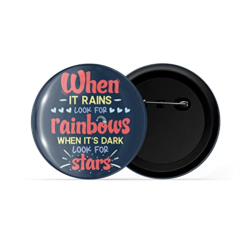 Image of dhcrafts Pin Badges Multicolor Positive Glossy Finish Design Pack of 1 (58mm)