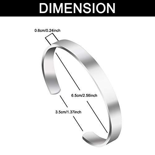 Amlion Personalized Bracelets For Women Mom,Engraved Custom Bracelets Cuff Inspirational Personalized Gifts For Women Girls-Double Side Engraved #TOP3