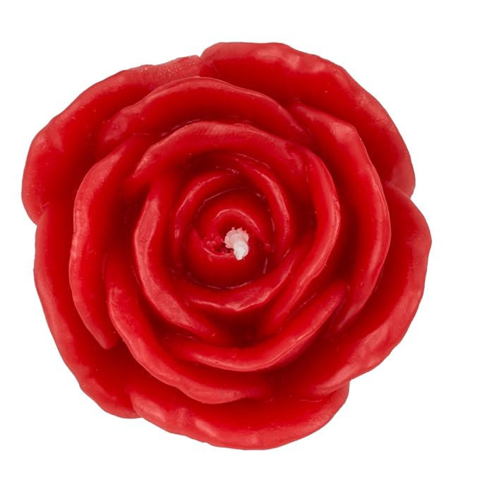 Candela A Forma Di Rosa Con Fragranza Alla Pesca – Cera Di Soia, 3,7x3 Cm, Combustione Lunga E Pulita, Per Casa, Ufficio E Relax