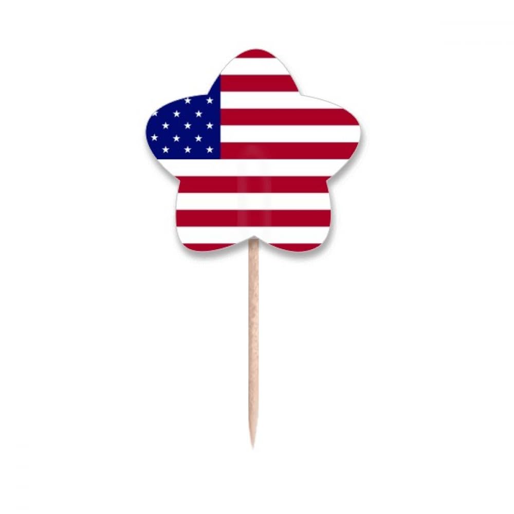 Cure-dents drapeau américain pour cupcakes et cocktails de fête