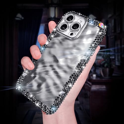 Coque rigide iPhone 16 Pro Max anti rayures et strass de luxe brillants
