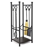 Plow & Hearth 13409BK 13409-BK Fireplace Tool Set, Black