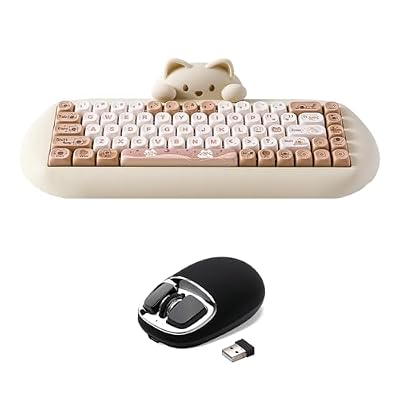 YUNZII C68 Wireless Mechanical Keyboard(Brown, Milk Switch), YUNZll C1 Silicone Wireless Mouse(Black Silver)