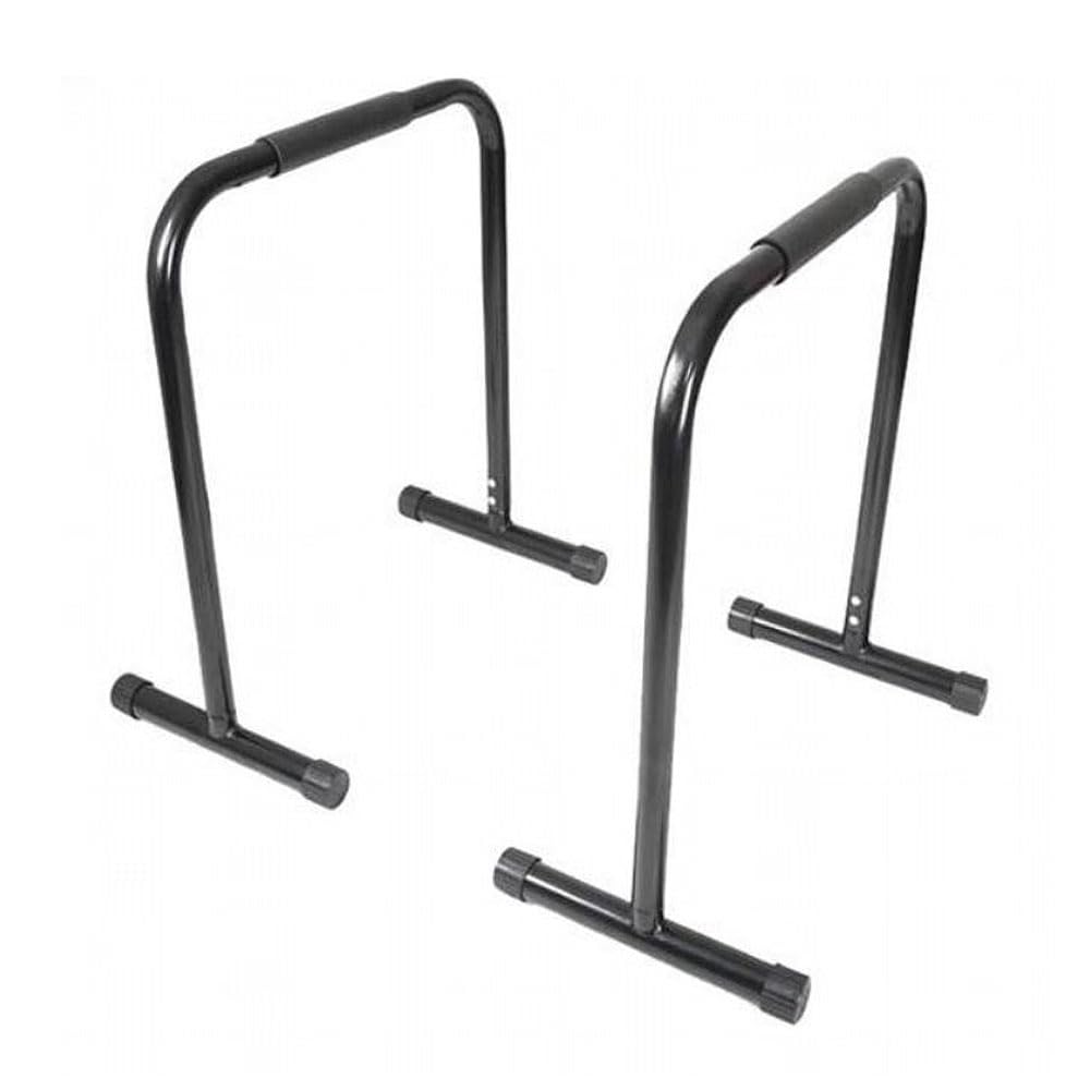 VIOK SPORT Paralelas de Calistenia Barras de Acero Inoxidable Negro con una Altura de 70 cm Entrenamientos de Peso Corporal y Ampliación de Ejercicios