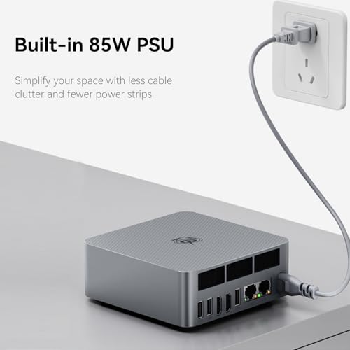 Image of Beelink EQR6 Mini PC, AMD Ryzen 5 6600U(Up to 4.5GHz) 6C /12T, Mini Desktop Computer 24GB LPDDR5 RAM 500GB NVMe SSD, Mini Gaming PC 4K@60Hz Dual Display /BT5.2 /WiFi 6 for Office /Gaming /Home