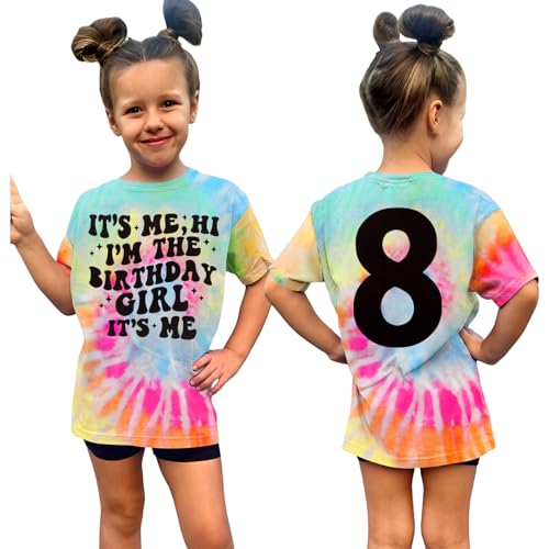 Its Me Hi Im The Birthday Girl Shirt Kids Letter Print Birthday Party T-Shirt Outfit for Girls Gift Top 5-10 Years - Main Image